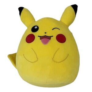 Kellytoy Original Squishmallows Pokemon Winking Pikachu Plush w/ Tags